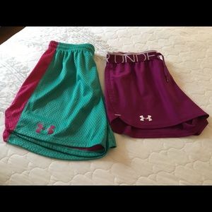 Under Armour Athletic Shorts (2 pair), Size small
